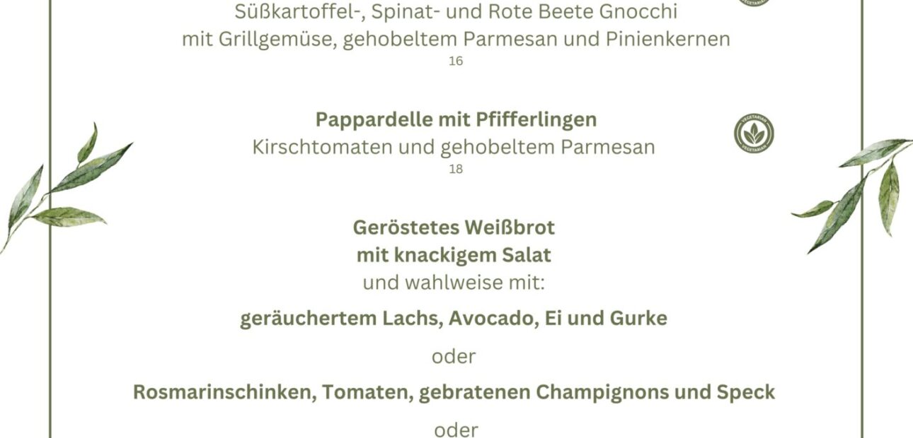 Frische Sommergerichte im Restaurant Erhard