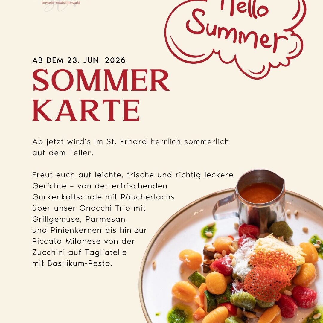 Sommerkarte im St. Erhard: Frische Genussmomente in Regensburg
