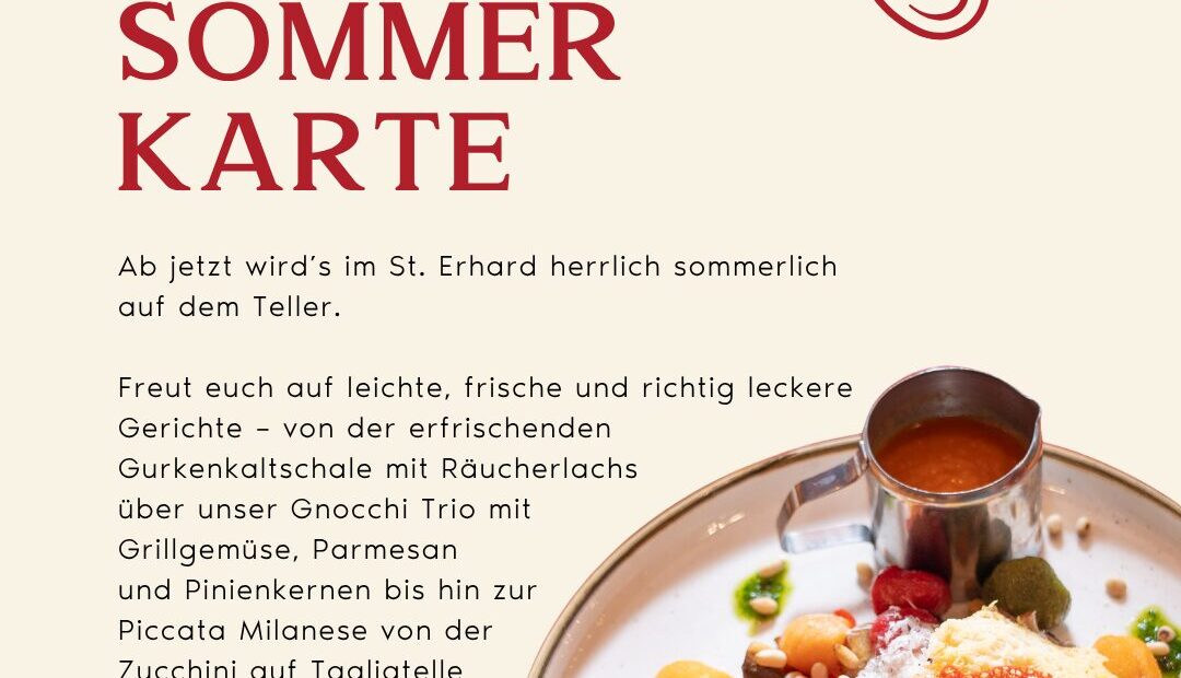 Sommerkarte im St. Erhard: Frische Genussmomente in Regensburg