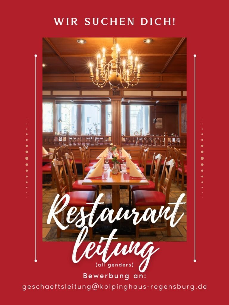 Stellenanzeige Restaurantleitung (m/w/d) im Restaurant St. Erhard Regensburg